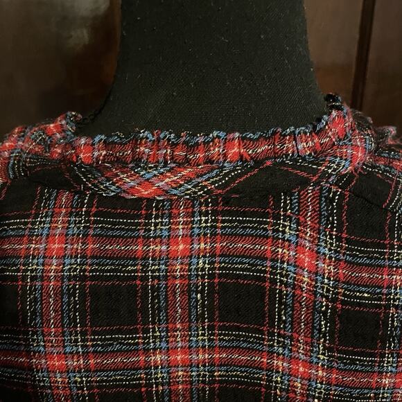 Loft Shimmer Plaid Tiered Dress - Picture 13 of 16